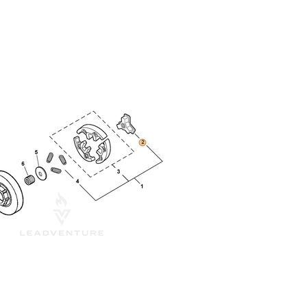 ECHO part A552000040 — IPL diagram snippet (6x zoom, amber highlight)