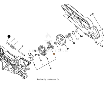 ECHO part A552000480 — IPL diagram snippet (6x zoom, amber highlight)