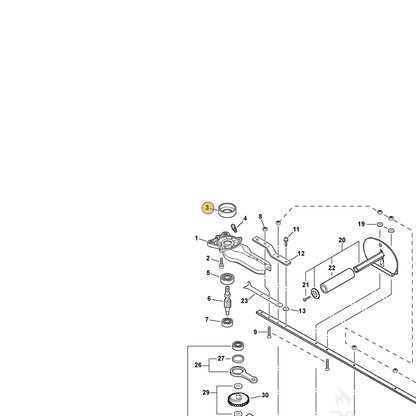 ECHO part A556000301 — IPL diagram snippet (6x zoom, amber highlight)