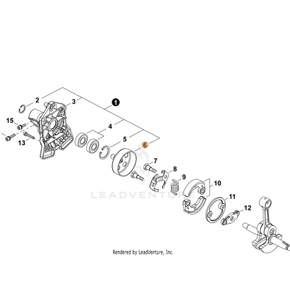 ECHO part A556001540 — IPL diagram snippet (6x zoom, amber highlight)