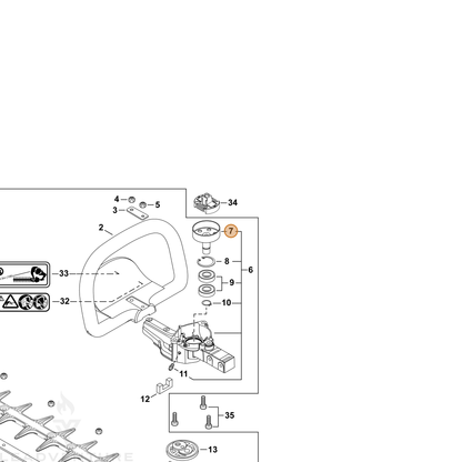 ECHO part A556001840 — IPL diagram snippet (6x zoom, amber highlight)