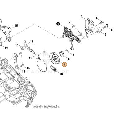 ECHO part A556001960 — IPL diagram snippet (6x zoom, amber highlight)