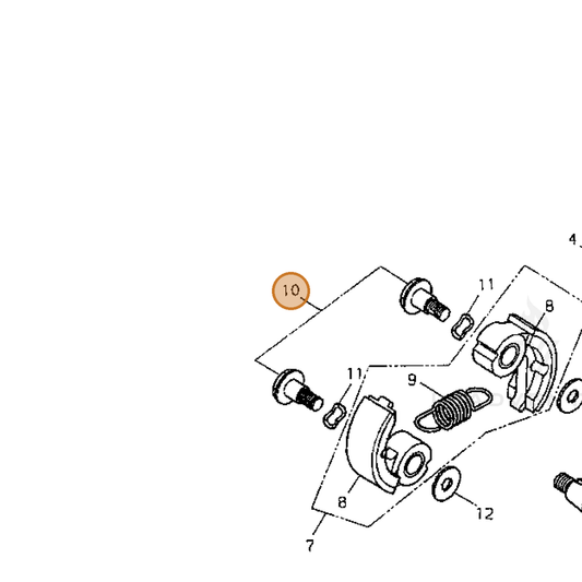 Echo part A557000050 — IPL diagram snippet (6x zoom, amber highlight)