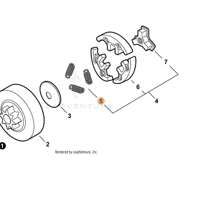 ECHO part A566000290 — IPL diagram snippet (6x zoom, amber highlight)
