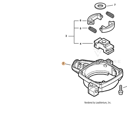 ECHO part A570000150 — IPL diagram snippet (6x zoom, amber highlight)