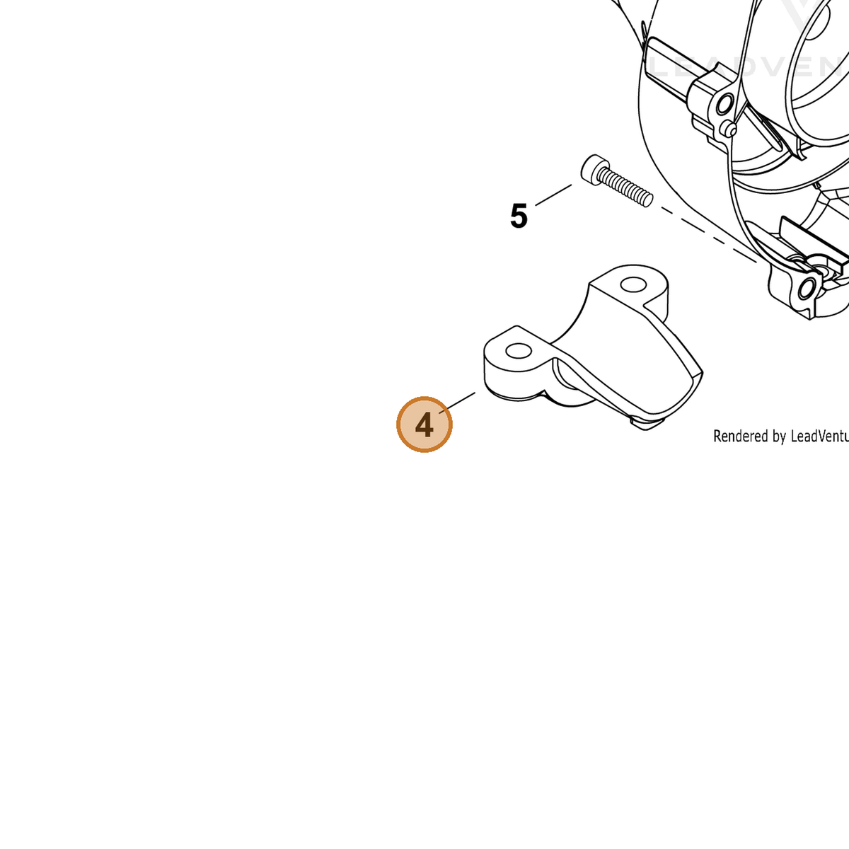ECHO part A575000790 — IPL diagram snippet (6x zoom, amber highlight)