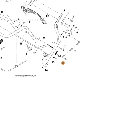 ECHO part A605000040 — IPL diagram snippet (6x zoom, amber highlight)