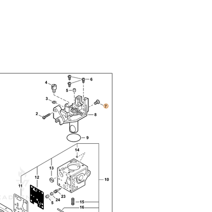 ECHO part A913000090 — IPL diagram snippet (6x zoom, amber highlight)
