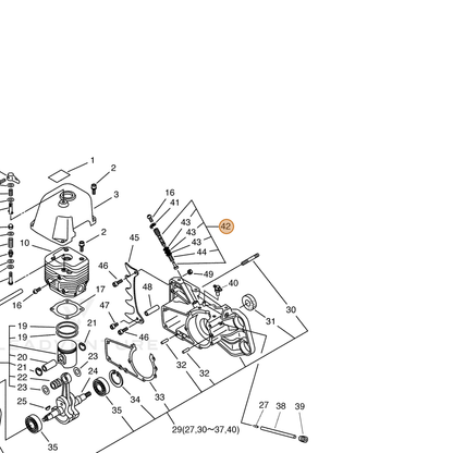 ECHO part C022000170 — IPL diagram snippet (6x zoom, amber highlight)