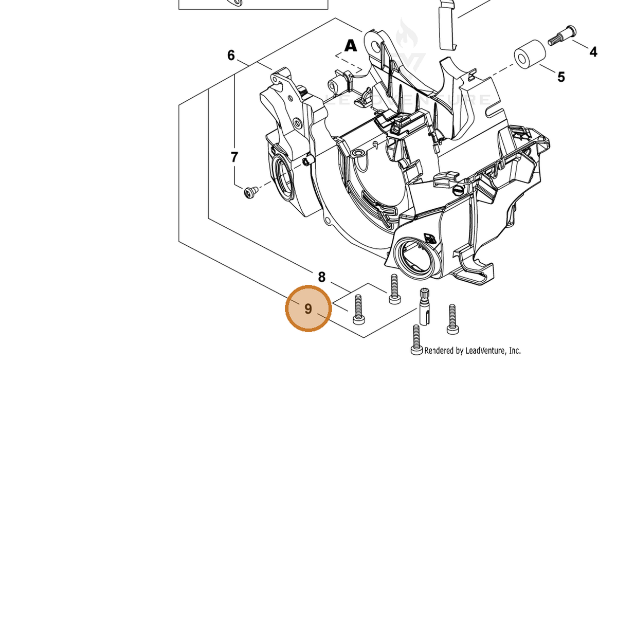 ECHO part C022000191 — IPL diagram snippet (6x zoom, amber highlight)