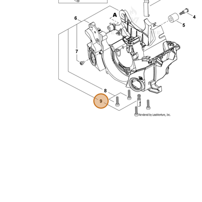 ECHO part C022000191 — IPL diagram snippet (6x zoom, amber highlight)