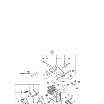 ECHO part C032000063 — IPL diagram snippet (6x zoom, amber highlight)