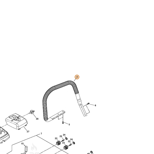 Echo part C040000600 — IPL diagram snippet (6x zoom, amber highlight)