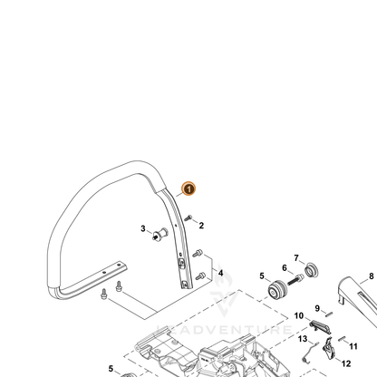 ECHO part C040000850 — IPL diagram snippet (6x zoom, amber highlight)