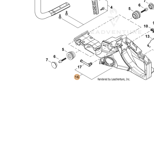 Echo part C041000716 — IPL diagram snippet (6x zoom, amber highlight)