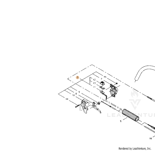 Echo part C044000590 — IPL diagram snippet (6x zoom, amber highlight)