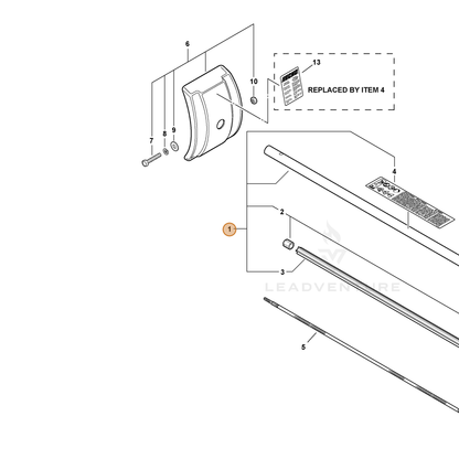 ECHO part C050000170 — IPL diagram snippet (6x zoom, amber highlight)