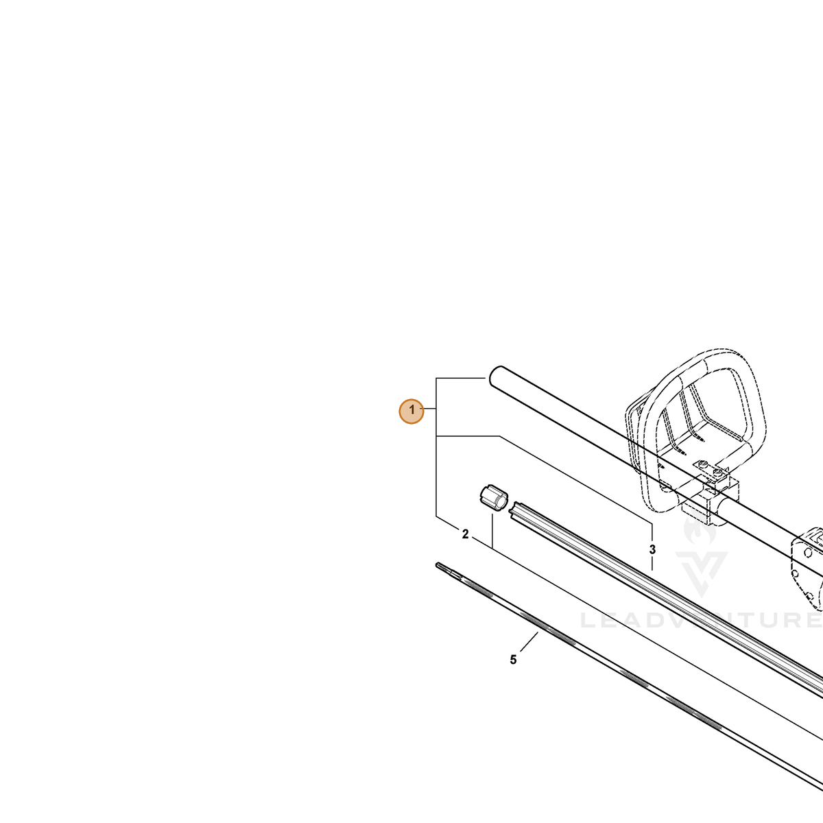 ECHO part C050000520 — IPL diagram snippet (6x zoom, amber highlight)