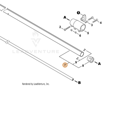 ECHO part C050000760 — IPL diagram snippet (6x zoom, amber highlight)