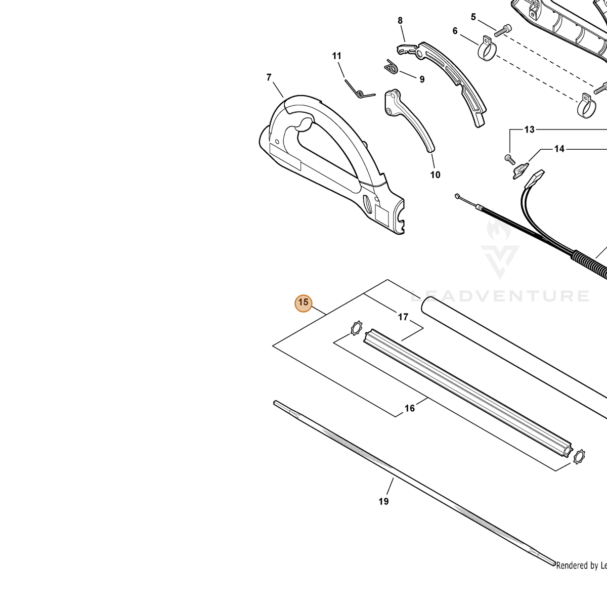 ECHO part C050000770 — IPL diagram snippet (6x zoom, amber highlight)