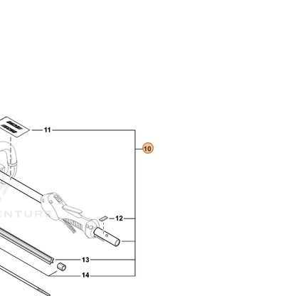 ECHO part C050001100 — IPL diagram snippet (6x zoom, amber highlight)