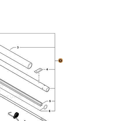 ECHO part C050001121 — IPL diagram snippet (6x zoom, amber highlight)