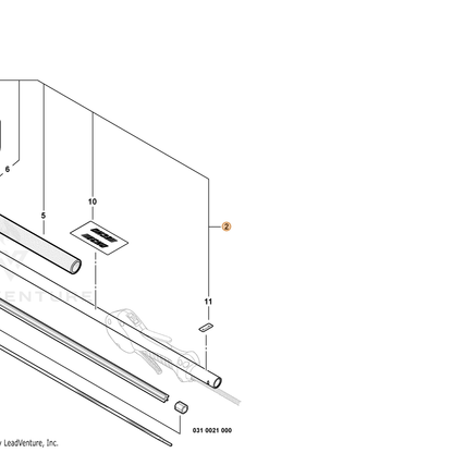 ECHO part C050001180 — IPL diagram snippet (6x zoom, amber highlight)
