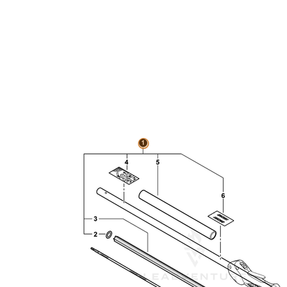 ECHO part C050001210 — IPL diagram snippet (6x zoom, amber highlight)