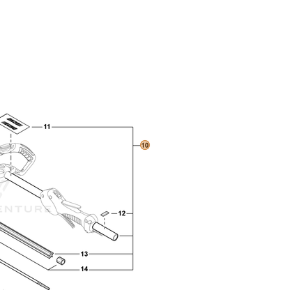 ECHO part C050001240 — IPL diagram snippet (6x zoom, amber highlight)
