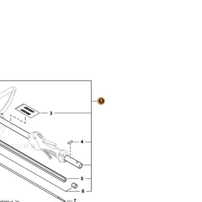 ECHO part C050001260 — IPL diagram snippet (6x zoom, amber highlight)