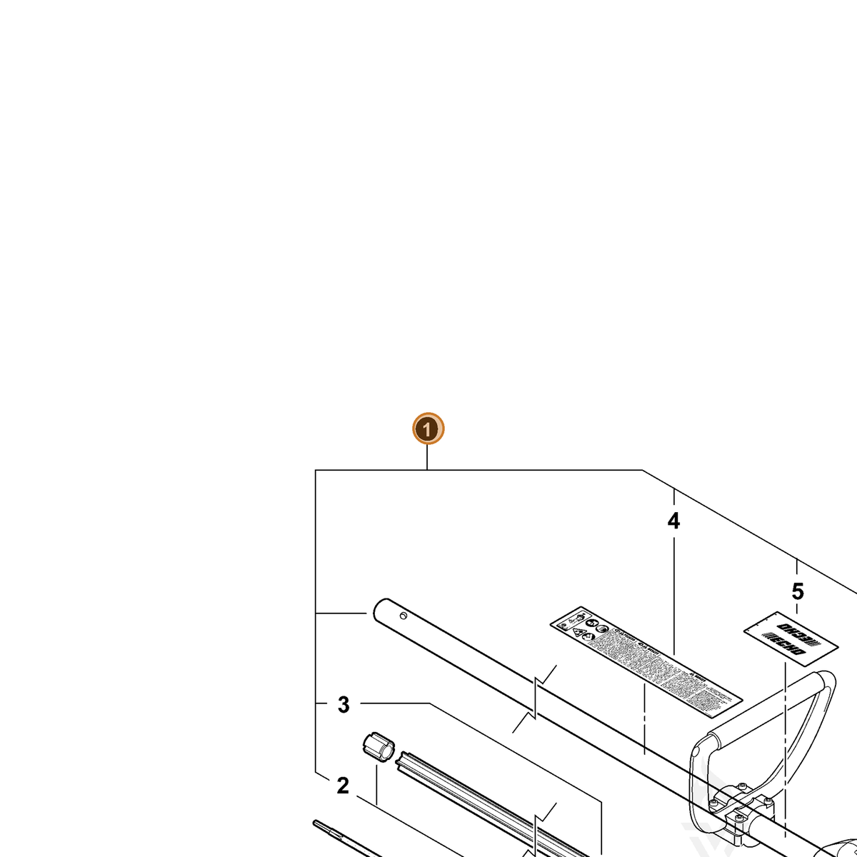 ECHO part C050001301 — IPL diagram snippet (6x zoom, amber highlight)