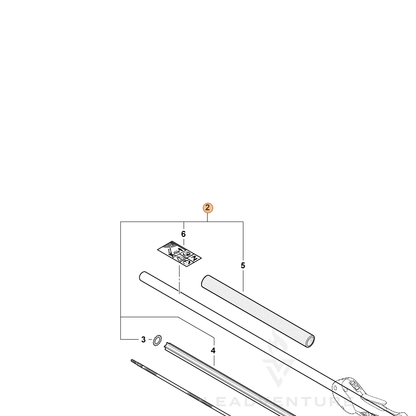 ECHO part C050002322 — IPL diagram snippet (6x zoom, amber highlight)