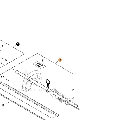 ECHO part C050002360 — IPL diagram snippet (6x zoom, amber highlight)