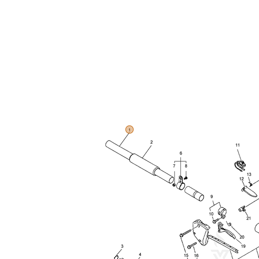 ECHO part C050002400 — IPL diagram snippet (6x zoom, amber highlight)