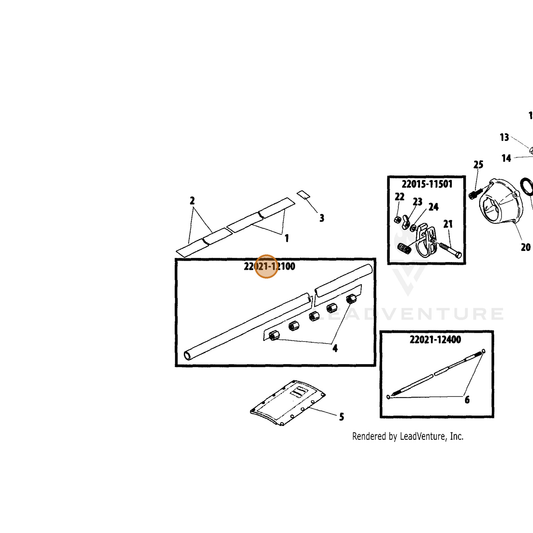 Echo part C050002560 — IPL diagram snippet (6x zoom, amber highlight)