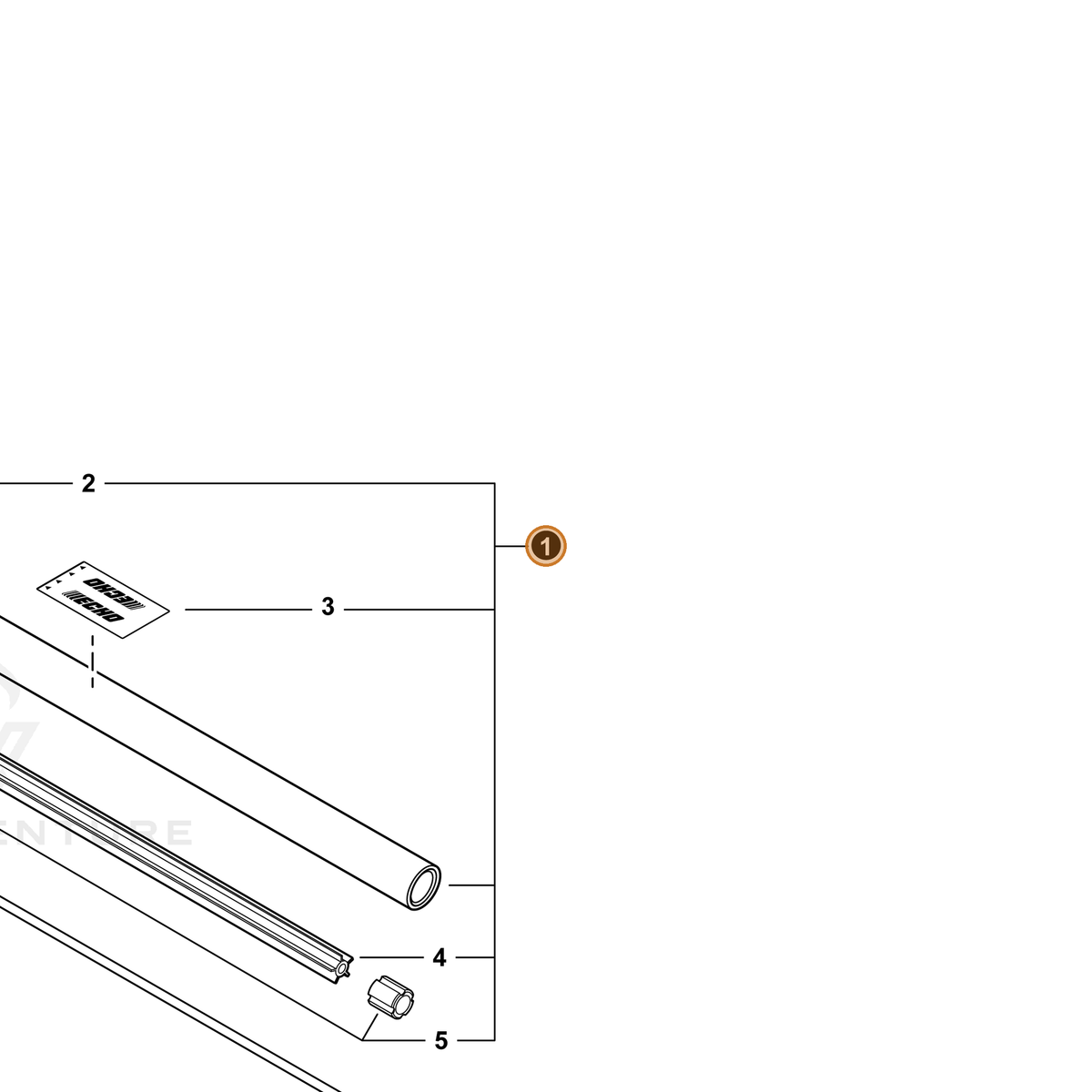 ECHO part C050002830 — IPL diagram snippet (6x zoom, amber highlight)