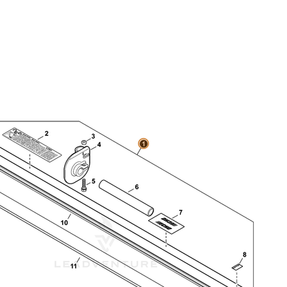 ECHO part C050002870 — IPL diagram snippet (6x zoom, amber highlight)