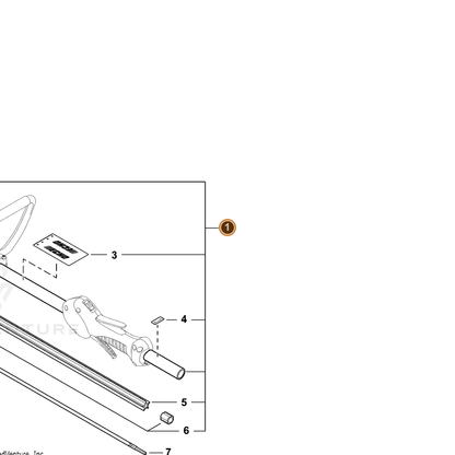 ECHO part C050002910 — IPL diagram snippet (6x zoom, amber highlight)