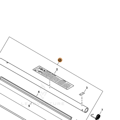 ECHO part C050003020 — IPL diagram snippet (6x zoom, amber highlight)