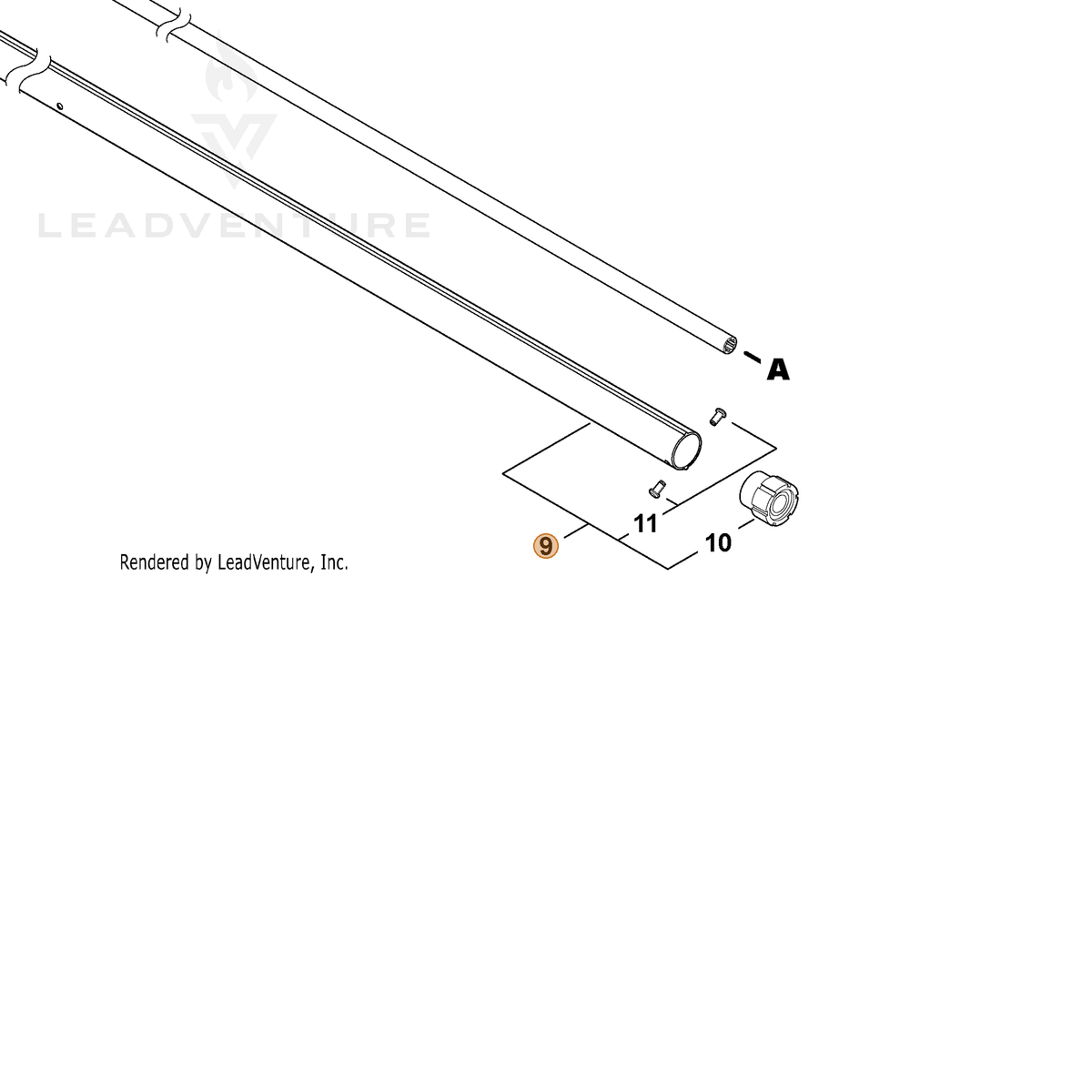 ECHO part C050003130 — IPL diagram snippet (6x zoom, amber highlight)