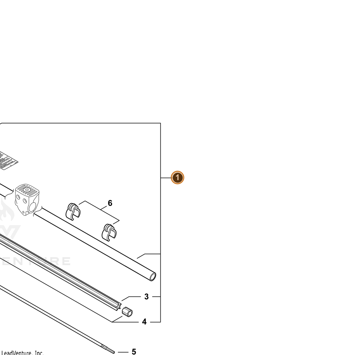 ECHO part C050003310 — IPL diagram snippet (6x zoom, amber highlight)