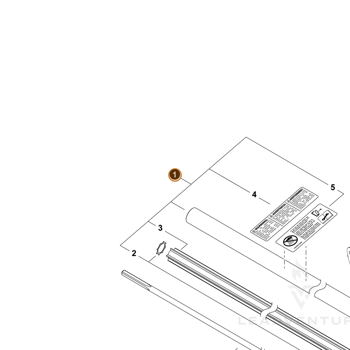 ECHO part C050003460 — IPL diagram snippet (6x zoom, amber highlight)