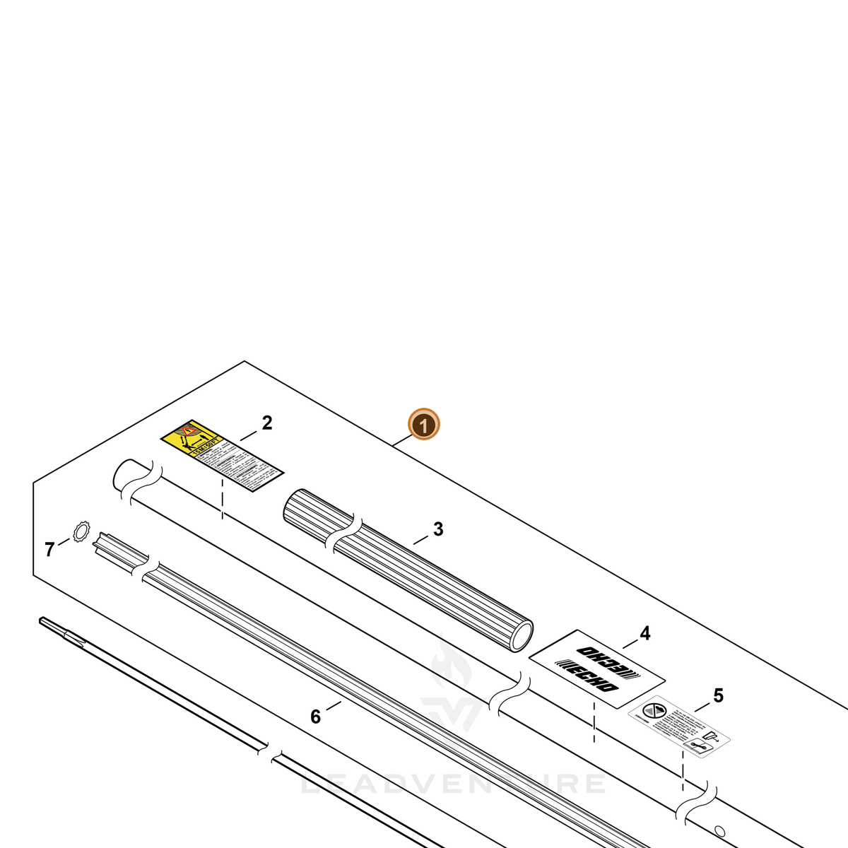 ECHO part C050003470 — IPL diagram snippet (6x zoom, amber highlight)