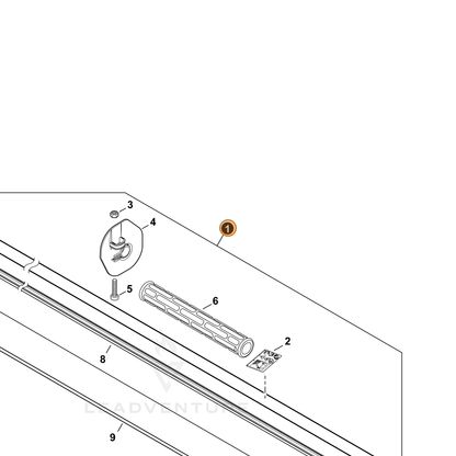 Echo part C050003520 — IPL diagram snippet (6x zoom, amber highlight)