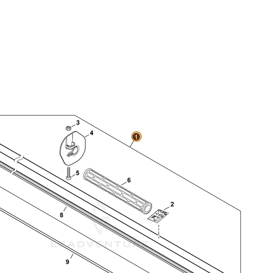 Echo part C050003520 — IPL diagram snippet (6x zoom, amber highlight)