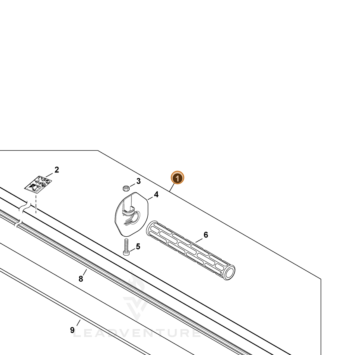Echo part C050003530 — IPL diagram snippet (6x zoom, amber highlight)