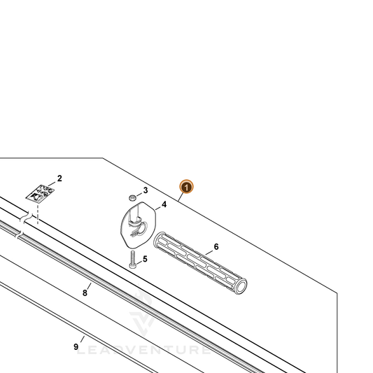 Echo part C050003530 — IPL diagram snippet (6x zoom, amber highlight)