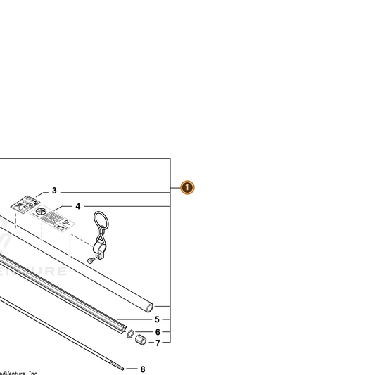 Echo part C050003600 — IPL diagram snippet (6x zoom, amber highlight)