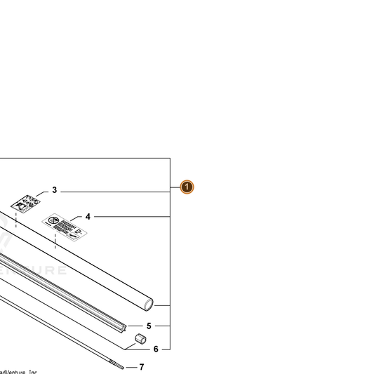 Echo part C050003610 — IPL diagram snippet (6x zoom, amber highlight)