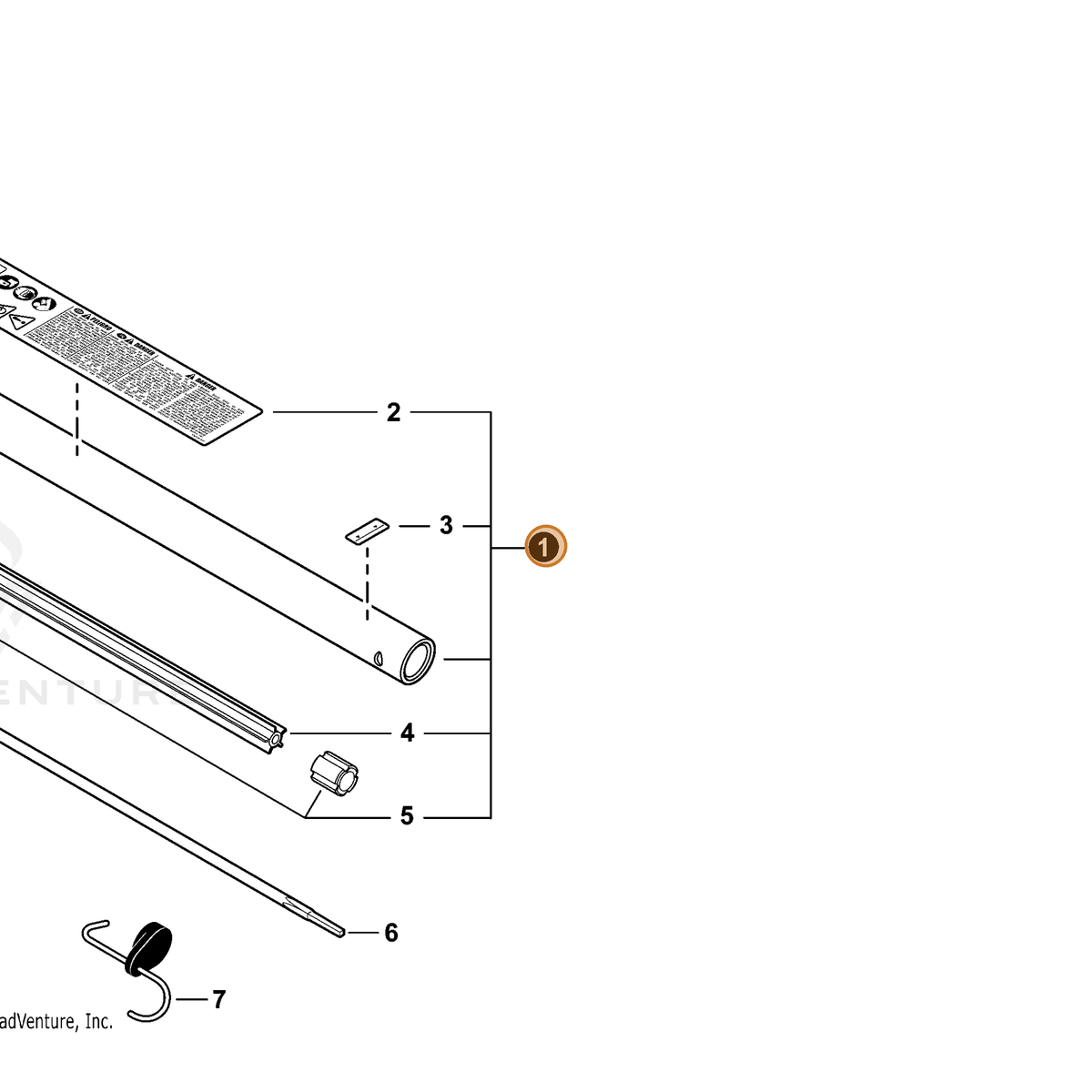 Echo part C050003760 — IPL diagram snippet (6x zoom, amber highlight)